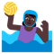 Woman Playing Water Polo- Dark Skin Tone emoji on Microsoft